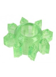 Зеленое эрекционное кольцо-звезда - Toyfa Basic - в Черкесске купить с доставкой