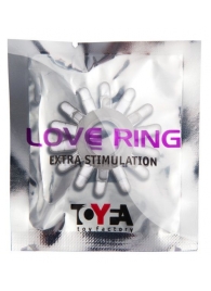 Прозрачное гелевое эрекционное кольцо с шипиками - Toyfa Basic - в Черкесске купить с доставкой