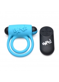 Голубое эрекционное виброкольцо 28X Remote Control Vibrating Cock Ring   Bullet - XR Brands - в Черкесске купить с доставкой