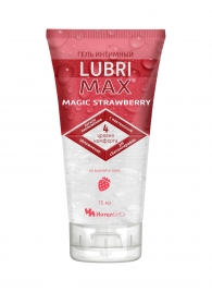 Интимный гель-смазка на водной основе Lubrimax Magic Strawberry - 75 мл. - ИнтелБИО - купить с доставкой в Черкесске