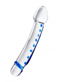 Двусторонний прозрачный фаллос из стекла - 19 см. - Sexus