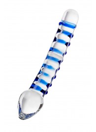 Двусторонний прозрачный фаллос из стекла - 19 см. - Sexus