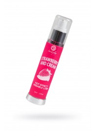 Массажное масло 2-в-1 с разогревающим эффектом и вкусом клубники со сливками - 50 мл. - Secret Play - купить с доставкой в Черкесске