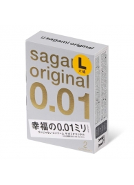 Презервативы Sagami Original 0.01 L-size увеличенного размера - 2 шт. - Sagami - купить с доставкой в Черкесске