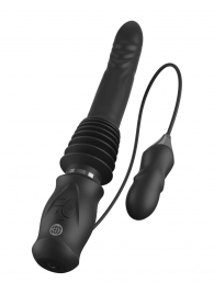 Черный автоматический вибромассажер с вибропулей Ultimate Silicone Thruster - Pipedream - купить с доставкой в Черкесске