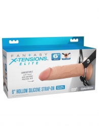 Полый страпон на ремнях 6’’ Hollow Silicone Strap-on - Pipedream - купить с доставкой в Черкесске