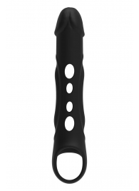 Черная насадка-удлинитель Vibrating Extender With Remote с вибрацией - Dream Toys - в Черкесске купить с доставкой