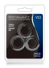 Набор из 3 черных эрекционных колец Black Small Penis Rings - Blush Novelties - в Черкесске купить с доставкой