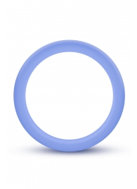 Голубое люминесцентное кольцо Silicone Glo Cock Ring - Blush Novelties - в Черкесске купить с доставкой