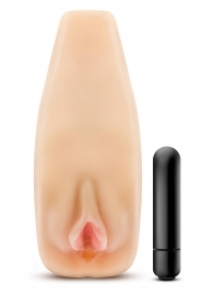 Мастурбатор-вагина с вибрацией Soft   Wet Natasha Realistic Beige Masturbator - Blush Novelties - в Черкесске купить с доставкой
