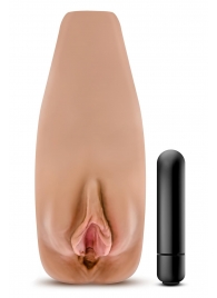 Маструбатор-вагина с вибрацией Soft   Wet Renata Realistic Tan Masturbator - Blush Novelties - в Черкесске купить с доставкой