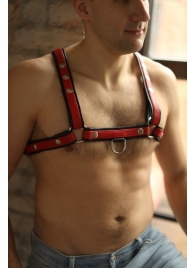 Черно-красная мужская портупея Black-Red - БДСМ Арсенал - купить с доставкой в Черкесске