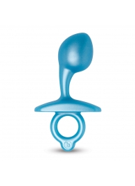 Голубая анальная пробка для массажа простаты Bulb Silicone Prostate Plug - 10,7 см. - b-Vibe - в Черкесске купить с доставкой