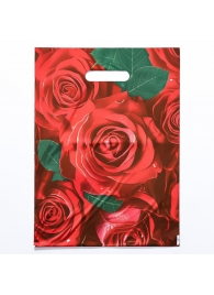 Пакет с цветочным принтом и вырубной ручкой (30х40 см) - Сима-Ленд - купить с доставкой в Черкесске