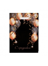 Пакет с вырубной ручкой и принтом в виде шариков (30х40 см) - Сима-Ленд - купить с доставкой в Черкесске