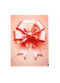 Пакет с принтом в виде банта с вырубной ручкой (30х40 см) - Сима-Ленд - купить с доставкой в Черкесске