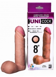 Фаллическая насадка для страпона UNICOCK 8  - 20 см. - LOVETOY (А-Полимер) - купить с доставкой в Черкесске