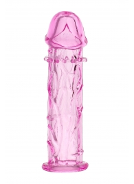 Розовая насадка фаллической формы - 12,5 см. - A-toys - в Черкесске купить с доставкой