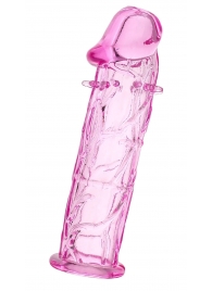 Розовая насадка фаллической формы - 12,5 см. - A-toys - в Черкесске купить с доставкой