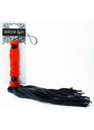 Нежная плеть с красным мехом BDSM Light - 43 см. - БДСМ Арсенал - купить с доставкой в Черкесске