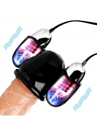 Черная стимулирующая насадка для головки полового члена Multi Speed Vibrating Penis Head Teaser - XR Brands - в Черкесске купить с доставкой
