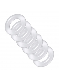 Комплект из 6 прозрачных эрекционных колец Ring Master Custom Ball Stretcher Kit - XR Brands - в Черкесске купить с доставкой