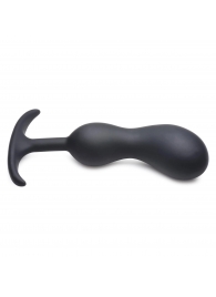 Черный массажер простаты с утяжелителями Premium Silicone Weighted Prostate Plug Large - 18,8 см. - XR Brands - в Черкесске купить с доставкой