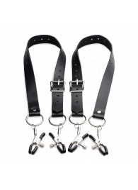 Ремни с зажимами для половых губ Spread Labia Spreader Straps with Clamps - XR Brands - купить с доставкой в Черкесске