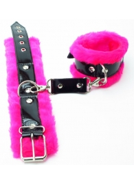 Оковы на ноги с розовым мехом BDSM Light - БДСМ Арсенал - купить с доставкой в Черкесске