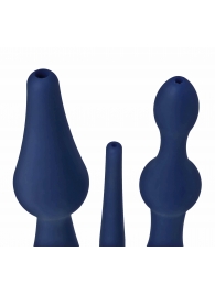 Набор из 3 универсальных насадок для анального душа Universal 3 Piece Silicone Enema Attachment Set - XR Brands - купить с доставкой в Черкесске