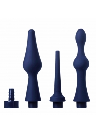 Набор из 3 универсальных насадок для анального душа Universal 3 Piece Silicone Enema Attachment Set - XR Brands - купить с доставкой в Черкесске