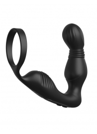 Черный вибростимулятор простаты с эрекционным кольцом Ass-Gasm Pro P-Spot Milker - Pipedream - в Черкесске купить с доставкой