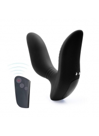 Черный вибромассажер простаты 3,5’’ Remote Control Curve P-spot Massager - 12 см. - Erokay - в Черкесске купить с доставкой