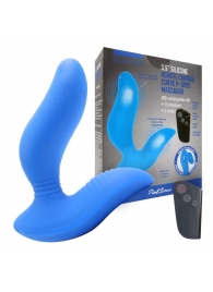 Синий вибромассажер простаты 3,5’’ Remote Control Curve P-spot Massager - 12 см. - Erokay - в Черкесске купить с доставкой