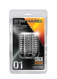 Прозрачная насадка с шипами STAY HARD COCK SLEEVE 01 CLEAR - Blush Novelties - в Черкесске купить с доставкой