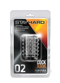 Прозрачная насадка на пенис с шишечками STAY HARD COCK SLEEVE 02 CLEAR - Blush Novelties - в Черкесске купить с доставкой