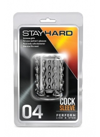 Прозрачная насадка с бороздками STAY HARD COCK SLEEVE 04 CLEAR - Blush Novelties - в Черкесске купить с доставкой