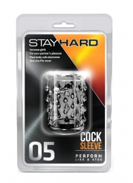 Прозрачная насадка с капельками STAY HARD COCK SLEEVE 05 CLEAR - Blush Novelties - в Черкесске купить с доставкой