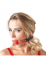 Силиконовый кляп-шар на чёрных ремешках Red Gag silicone - Orion - купить с доставкой в Черкесске