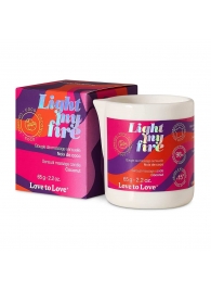 Массажная свеча Light My Fire Coconut с ароматом кокоса - 65 гр. - Love to Love - купить с доставкой в Черкесске
