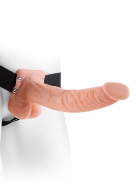 Полый страпон телесного цвета Hollow Strap-On with Balls - 24 см. - Pipedream - купить с доставкой в Черкесске