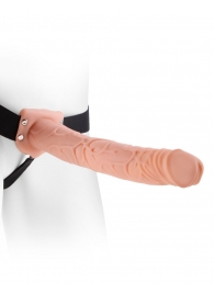 Фаллопротез телесного цвета Hollow Strap-On - 29 см. - Pipedream - купить с доставкой в Черкесске