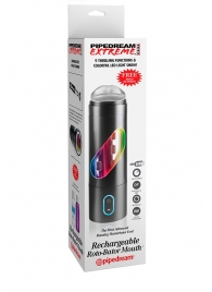 Перезаряжаемый мастурбатор-ротик Extreme Toyz Rechargeable Roto-Bator Mouth - Pipedream - в Черкесске купить с доставкой