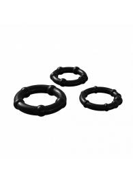 Набор из 3 черных эрекционных колец Babooom Ring Set - Adrien Lastic - в Черкесске купить с доставкой
