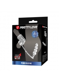 Прозрачная насадка на пенис и мошонку с анальным стимулятором Rilley - Baile - в Черкесске купить с доставкой