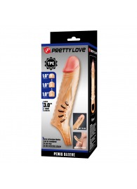 Телесная удлиняющая насадка на пенис с подхватом мошонки - Baile - в Черкесске купить с доставкой