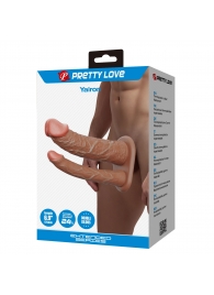 Реалистичная полая насадка на член для двойного проникновения Yairon - 17,5 см. - Baile - купить с доставкой в Черкесске