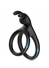 Черное эрекционное кольцо с подхватом мошонки - Boys of Toys - в Черкесске купить с доставкой