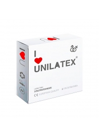 Ультратонкие презервативы Unilatex Ultra Thin - 3 шт. - Unilatex - купить с доставкой в Черкесске
