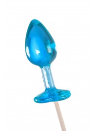 Голубой леденец в форме анальной пробки со вкусом блю кюрасао - 29 гр. - Sosuчki - купить с доставкой в Черкесске